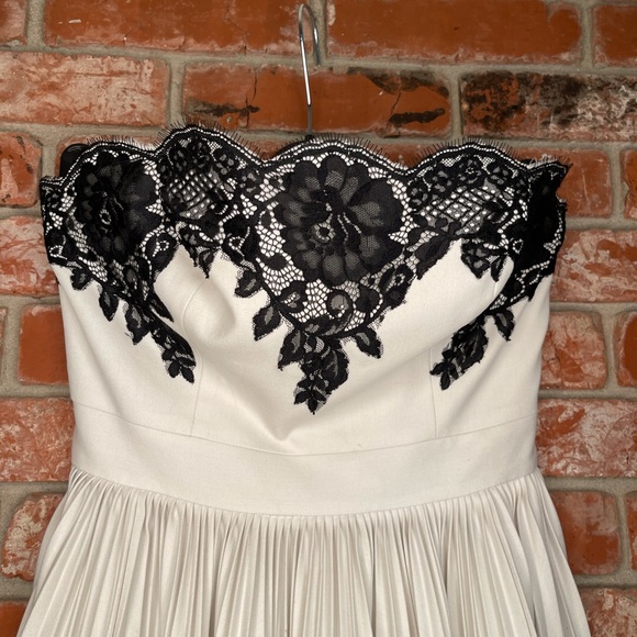 Robert Rodriguez Strapless Lace Appliqué Dress - Picture 5 of 8